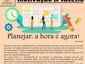 Planejar: A hora é agora!