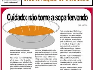 Cuidado: Não tome a sopa fervendo