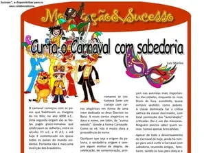 Curta o Carnaval com Sabedoria