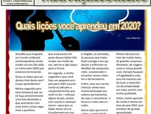 Quais lições você aprendeu em 2020?