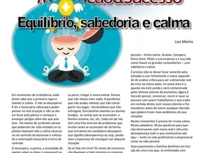 Equilíbrio, sabedoria e calma