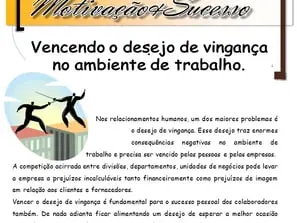 Vencendo o desejo de vingança no ambiente de trabalho.