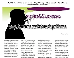 Comportamentos reveladores de problemas.