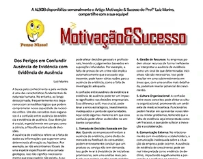Dos Perigos em Confundir Ausência de Evidência com Evidência de Ausência