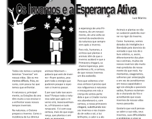 Os invernos e a Esperança ativa
